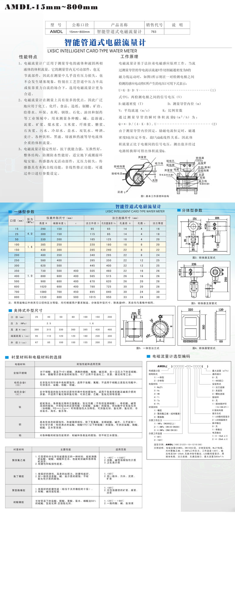 智能管道式電磁流量計(jì)